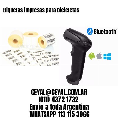 Etiquetas impresas para bicicletas