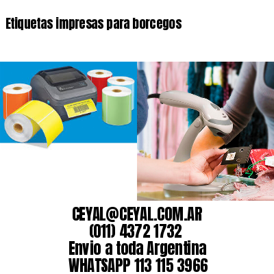 Etiquetas impresas para borcegos