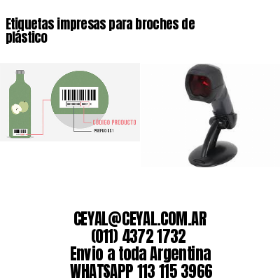 Etiquetas impresas para broches de plástico