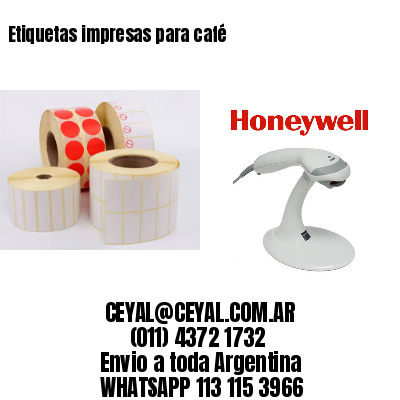 Etiquetas impresas para café