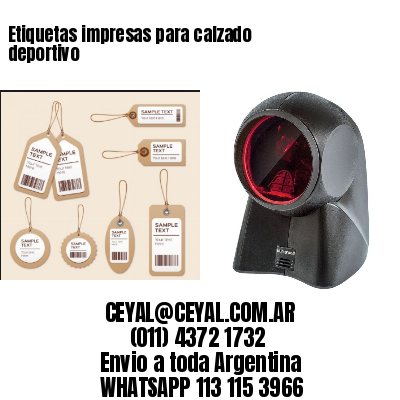 Etiquetas impresas para calzado deportivo