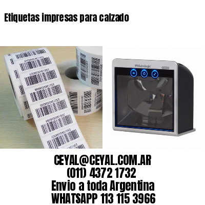 Etiquetas impresas para calzado