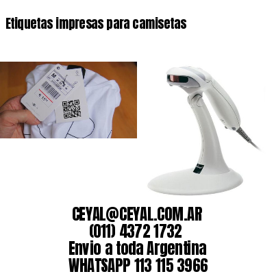 Etiquetas impresas para camisetas