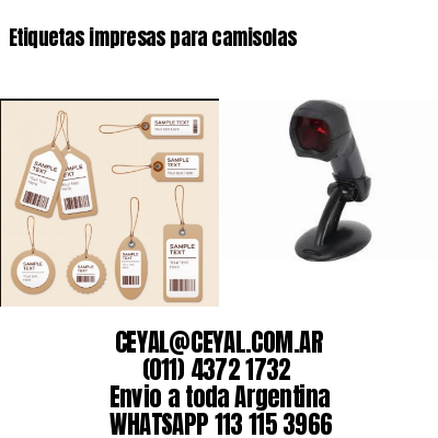 Etiquetas impresas para camisolas