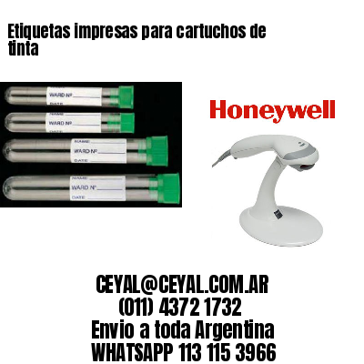 Etiquetas impresas para cartuchos de tinta