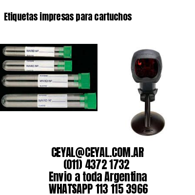 Etiquetas impresas para cartuchos