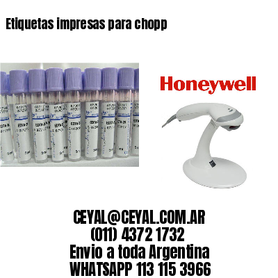 Etiquetas impresas para chopp