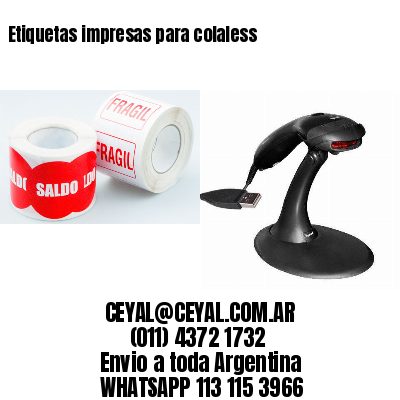 Etiquetas impresas para colaless