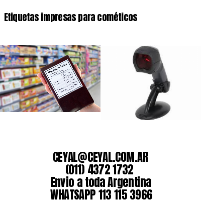 Etiquetas impresas para cométicos
