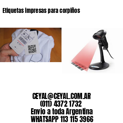 Etiquetas impresas para corpiños