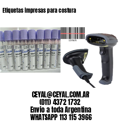 Etiquetas impresas para costura
