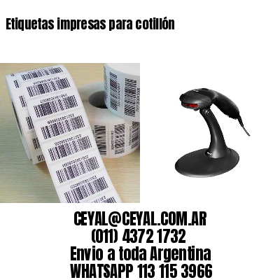 Etiquetas impresas para cotillón