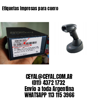 Etiquetas impresas para cuero
