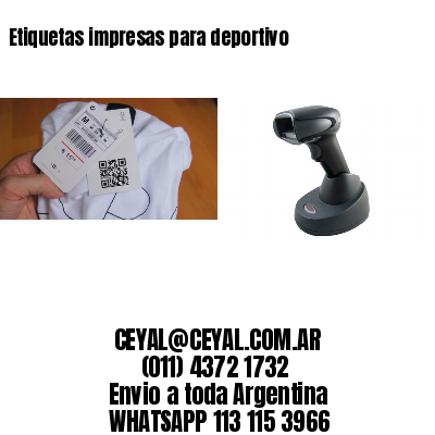 Etiquetas impresas para deportivo