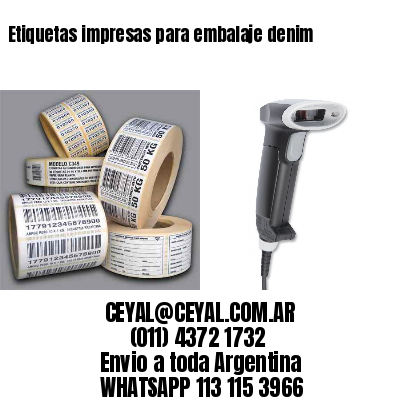 Etiquetas impresas para embalaje denim