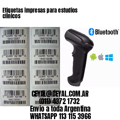 Etiquetas impresas para estudios clínicos