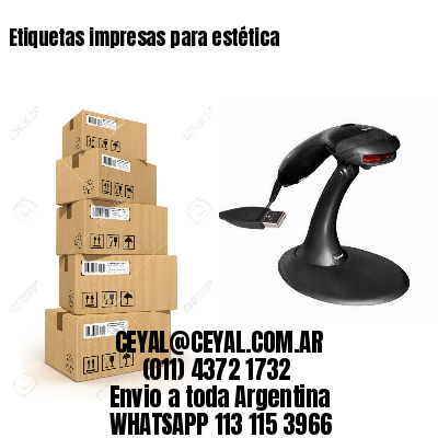 Etiquetas impresas para estética