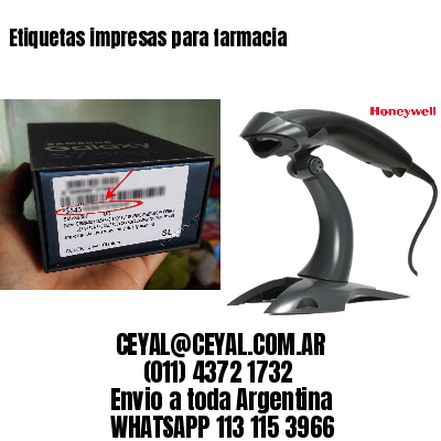 Etiquetas impresas para farmacia