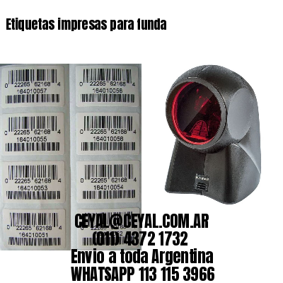 Etiquetas impresas para funda