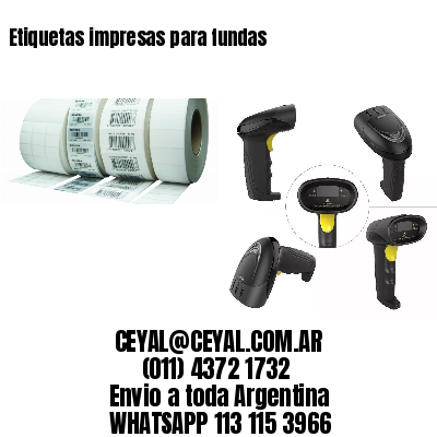 Etiquetas impresas para fundas