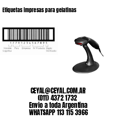 Etiquetas impresas para gelatinas