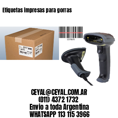 Etiquetas impresas para gorras