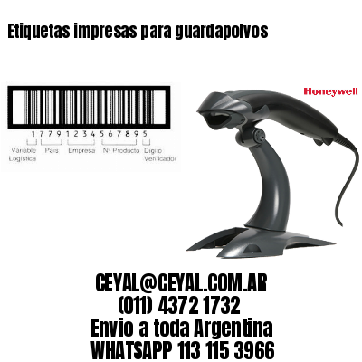 Etiquetas impresas para guardapolvos