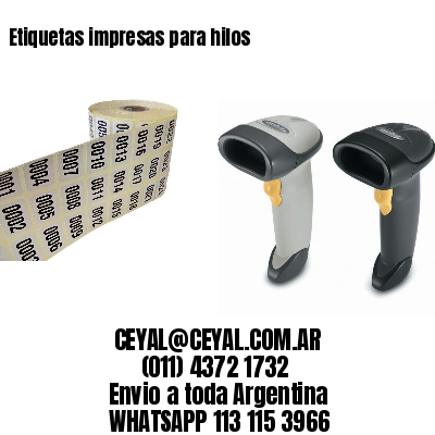 Etiquetas impresas para hilos