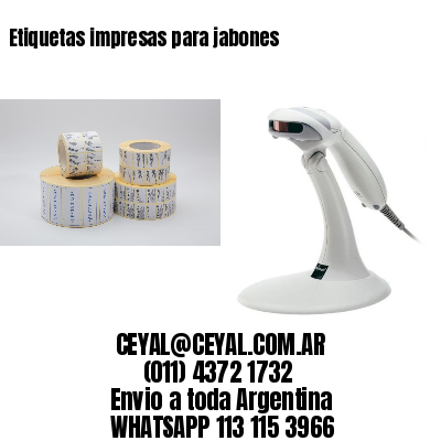 Etiquetas impresas para jabones