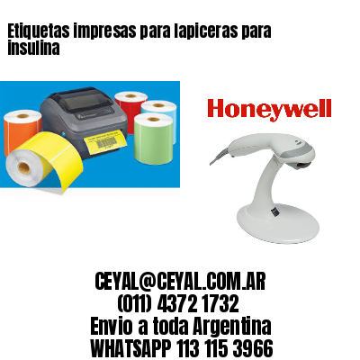Etiquetas impresas para lapiceras para insulina