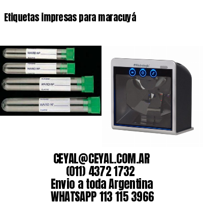 Etiquetas impresas para maracuyá