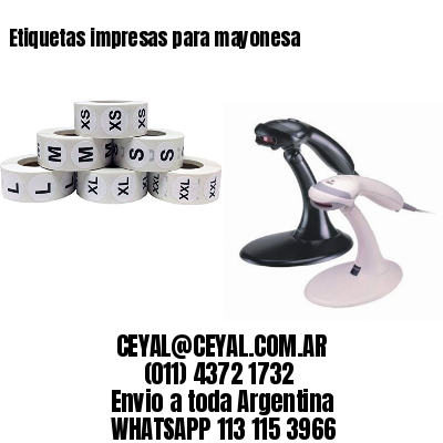 Etiquetas impresas para mayonesa