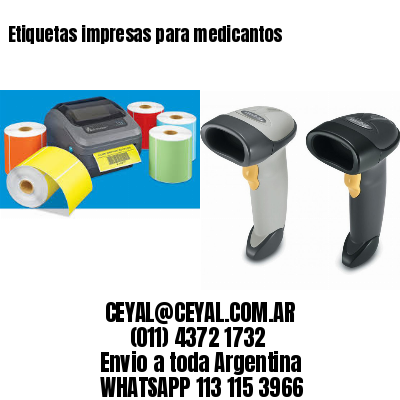 Etiquetas impresas para medicantos
