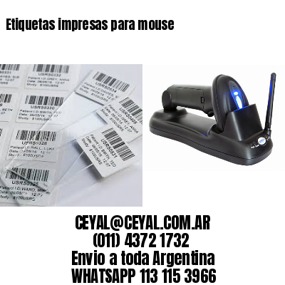 Etiquetas impresas para mouse