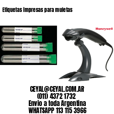 Etiquetas impresas para muletas