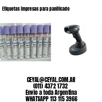 Etiquetas impresas para panificado