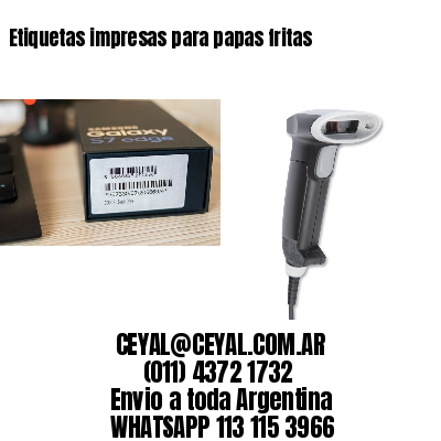 Etiquetas impresas para papas fritas