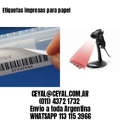 Etiquetas impresas para papel
