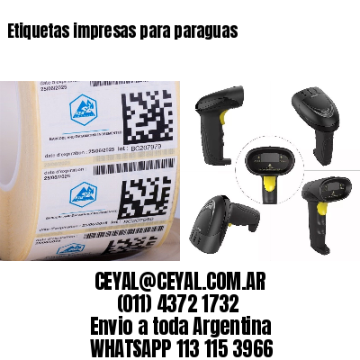 Etiquetas impresas para paraguas