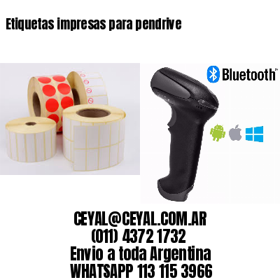 Etiquetas impresas para pendrive