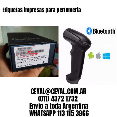 Etiquetas impresas para perfumeria