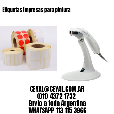 Etiquetas impresas para pintura