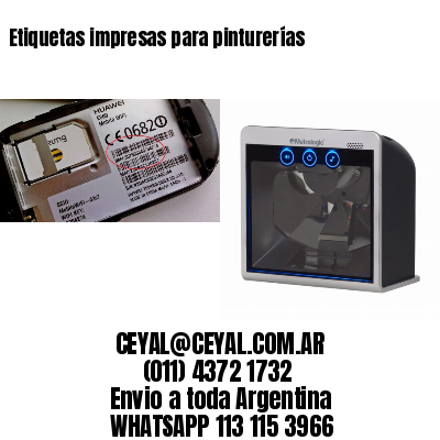 Etiquetas impresas para pinturerías