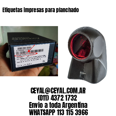 Etiquetas impresas para planchado