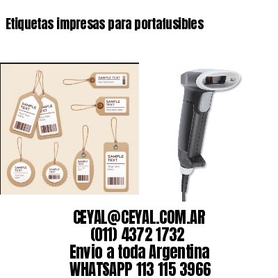 Etiquetas impresas para portafusibles