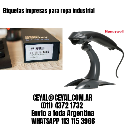 Etiquetas impresas para ropa industrial
