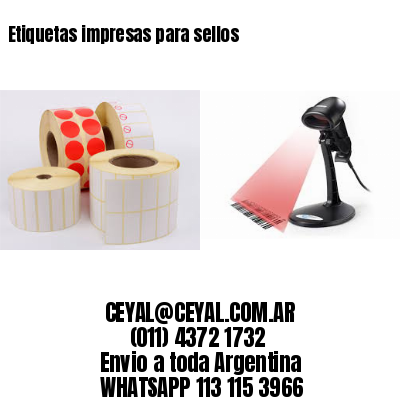 Etiquetas impresas para sellos