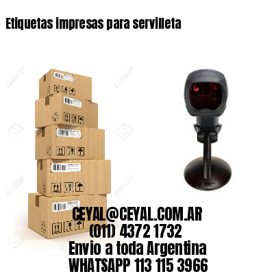 Etiquetas impresas para servilleta