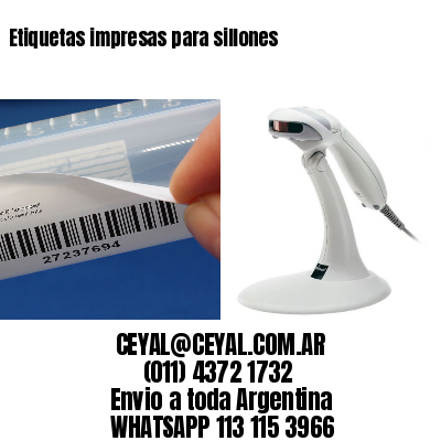 Etiquetas impresas para sillones