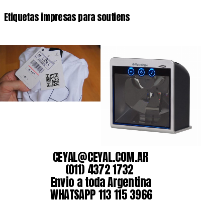 Etiquetas impresas para soutiens